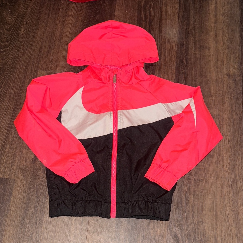 Nike Pink and Black Hooded windbreaker